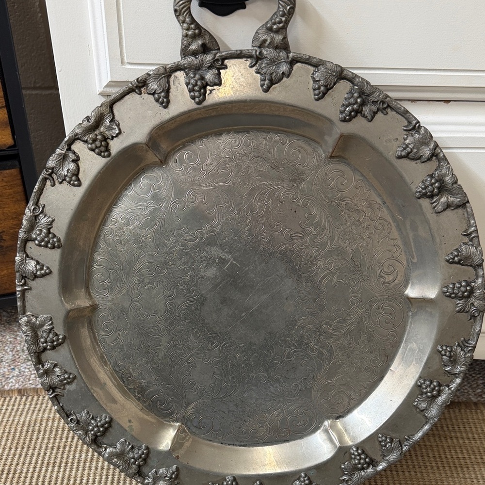 Elegant Silver Decorative Tray